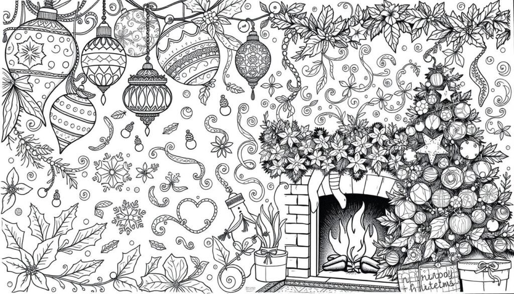 adult christmas coloring pages