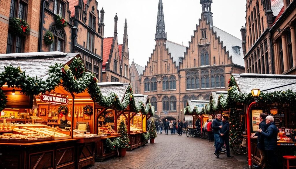 bruges christmas market stalls