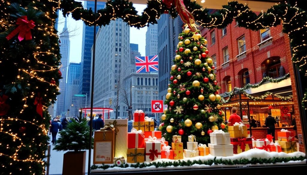 christmas in new york store