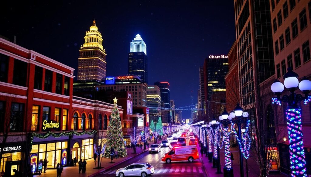 christmas lights uptown charlotte