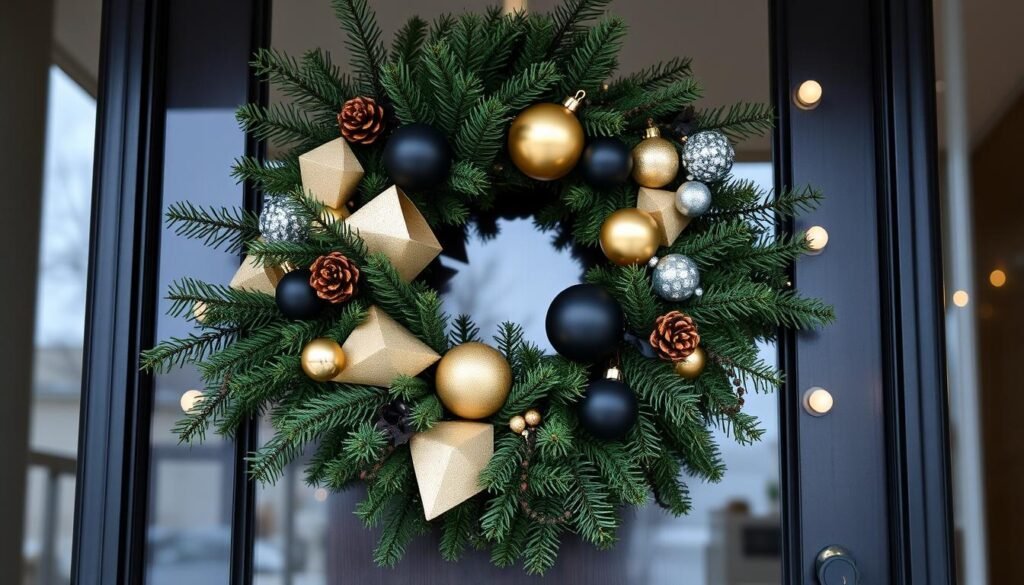 modern christmas wreath