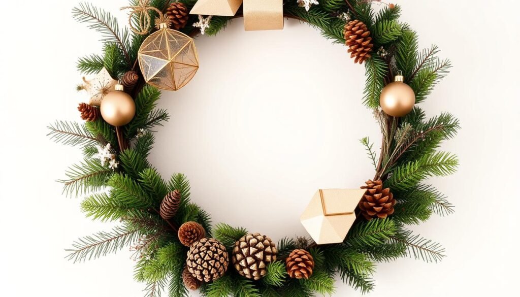 modern christmas wreath