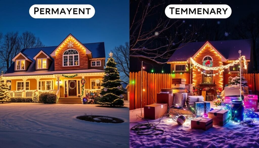 permanent vs temporary christmas lights