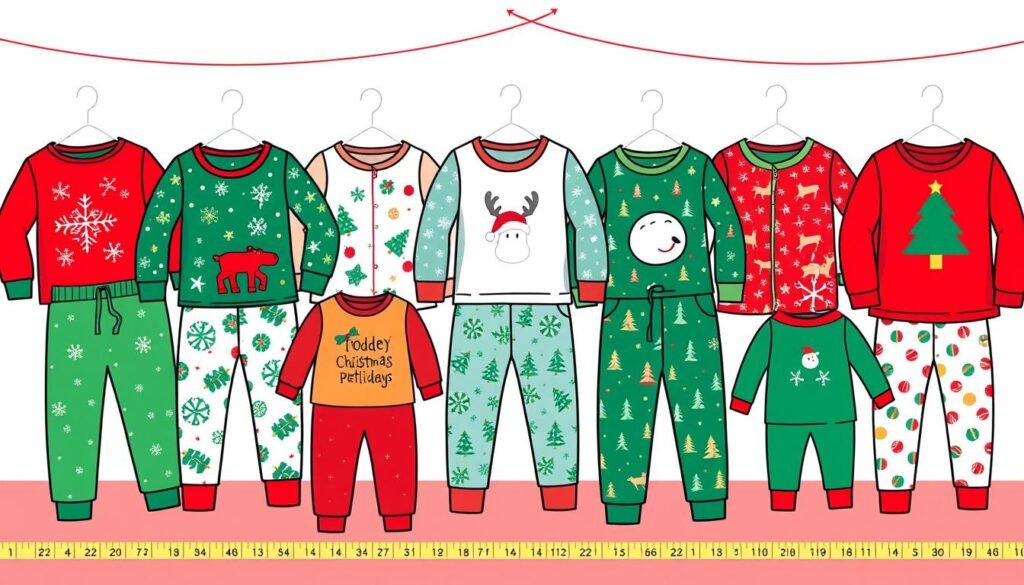 toddler christmas pajama sizing